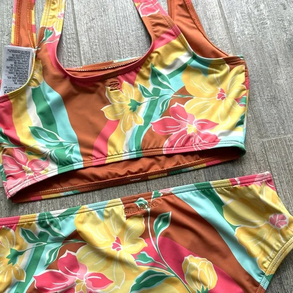 🔥🔥BILLABONG - CHASIN SUNBEAMS CROP TANK MAUI BIKINI SET🔥🔥 - Picture 10 of 10